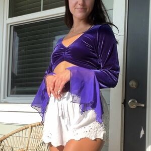 00’s velvet blouse